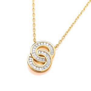 Gold Vermeil & Cubic Zirconia Eternal Links Necklace - Cavendish French