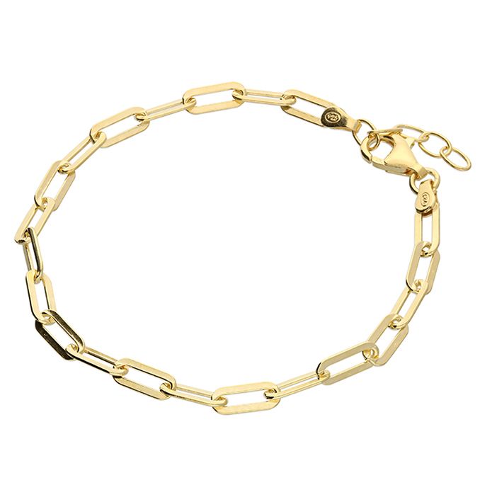 Gold Plated Sterling Silver Paperchain Bracelet