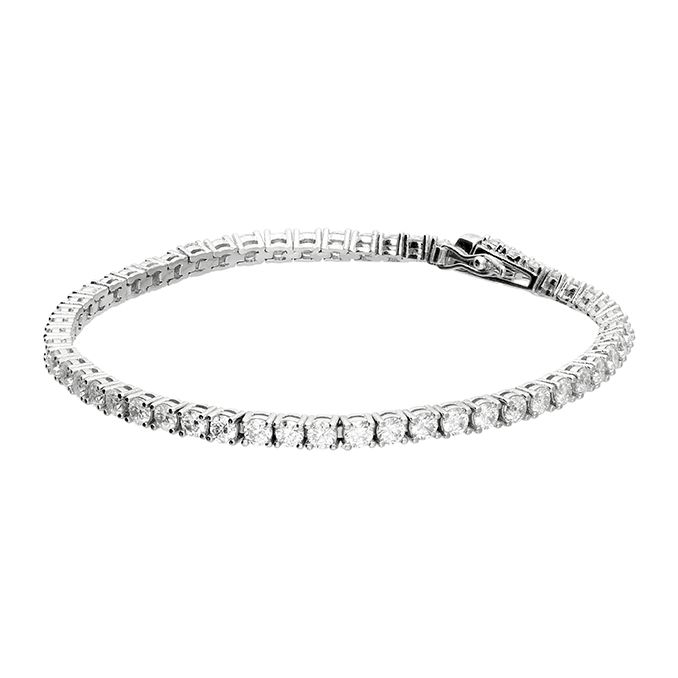 Sterling Silver Moissanite Tennis Bracelet