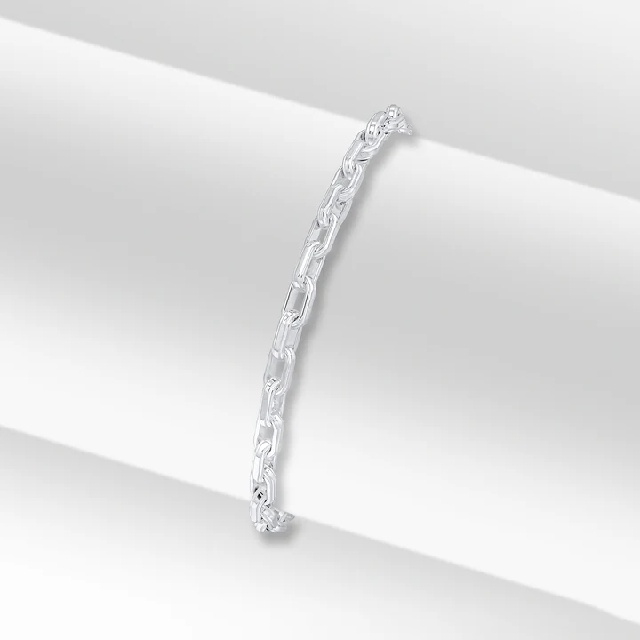 Silver 4.5mm Handmade Bevelled Paper Chain