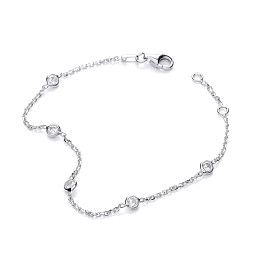 Silver Rubover Cubic Zirconia Bracelet