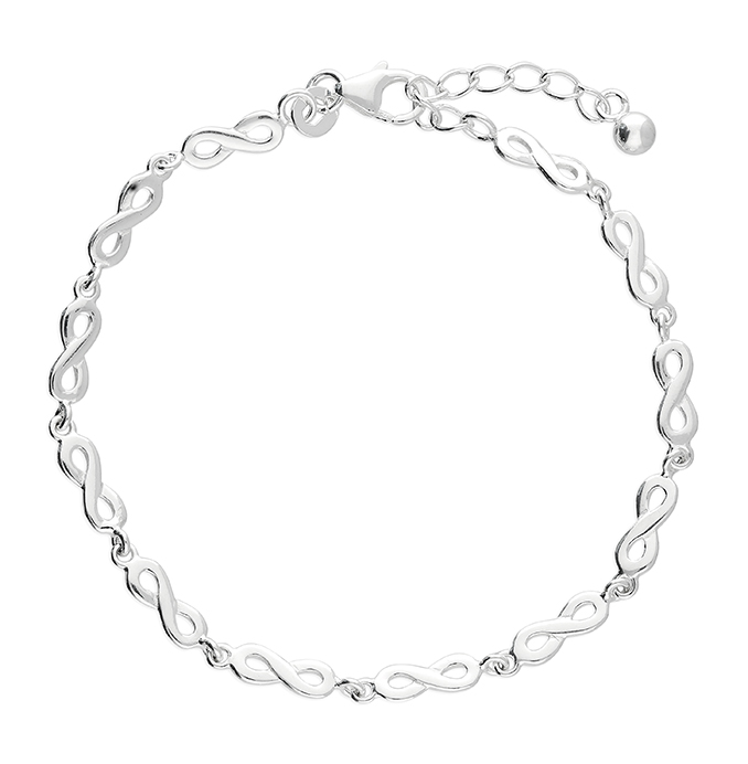 Sterling Silver Multilpe Infinity Bracelet