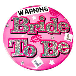 Bride To Be Badge - Lips