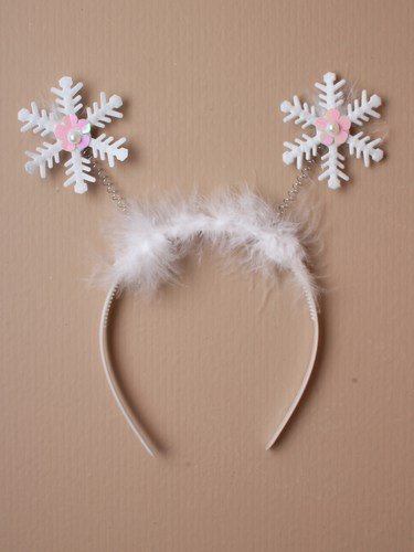 Christmas Snowflake deeley bopper - With flower and pearl 