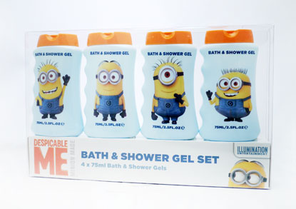        Minions Shower Gel Bath Set multicoloured 75ml 4 pieces 