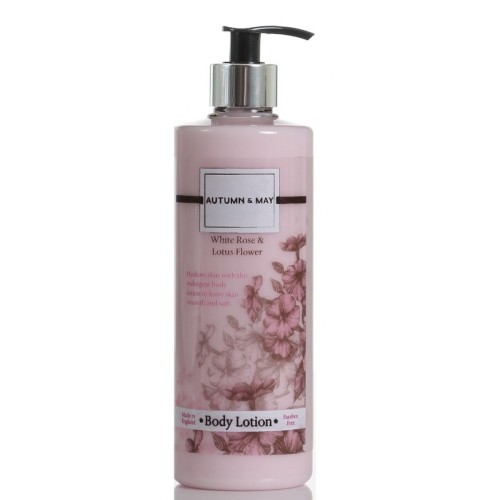            Autumn & May White Rose & Lotus Flower Body Lotion 5ooml