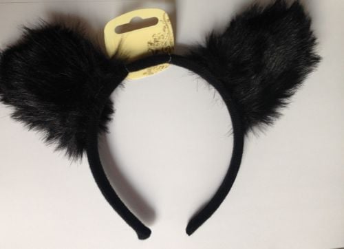 Black Furry Cat Ears