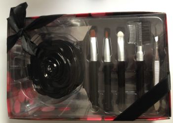 Travel Brush & Compact Gift Set - Black