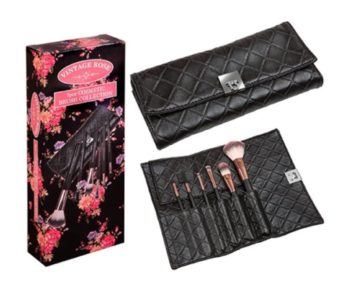 Vintage Rose 7pce Cosmetic Brush Collection