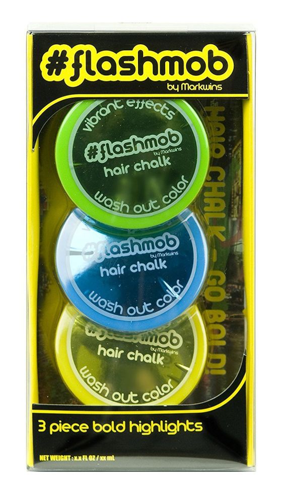 #Flashmob Hair Chalk - Blue, Green, Yellow