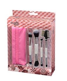 Candy Girl 9pce Cosmetic Brush Set
