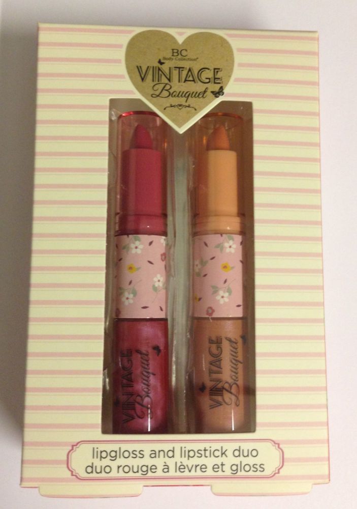 Body Collection Vintage Bouquet Lipgloss & Lipstick Duo Gift Set