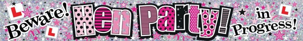 Beware Hen Party In Progress Party Banner