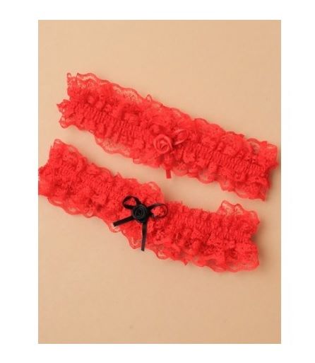 Red Garter with red or black bows 