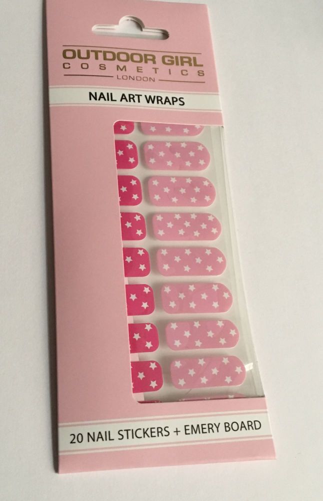 Outdoor Girl Nail Art Wraps - Starlight Pink Mix