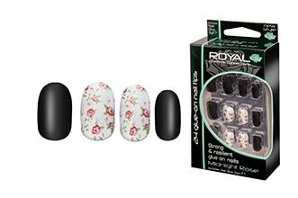       Royal Strong & Resilient Glue on Nails - Midnight Rose