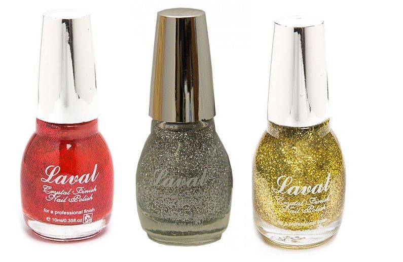 Laval Crystal Finish Nail Polish - 3 Pack 