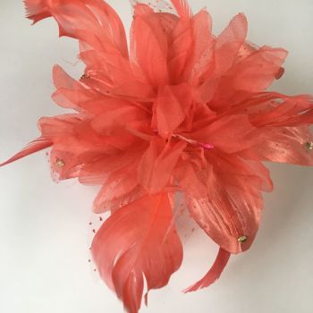 Coral Bling Wrist Corsage