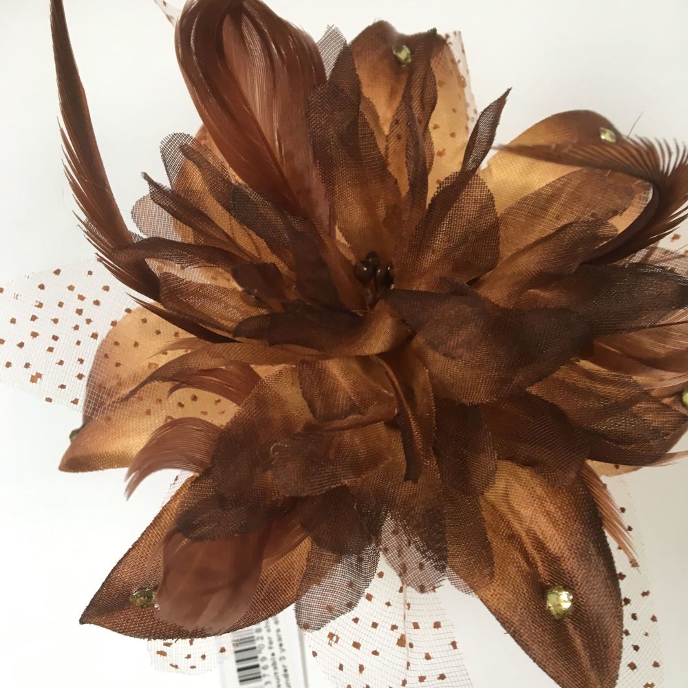 Brown Bling Wrist Corsage