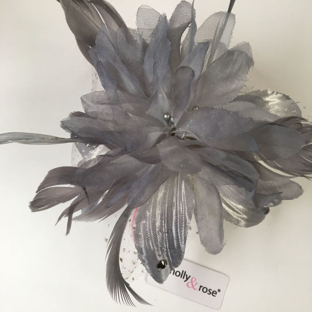 Grey Bling Wrist Corsage