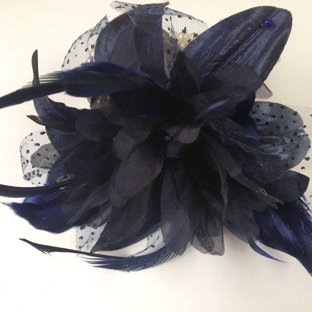 Navy Bling Wrist Corsage