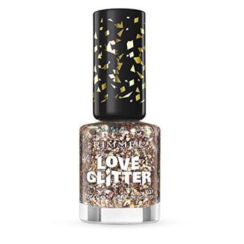 Rimmel London Love Glitter Nail Varnish - 031 Mistletoe Mischief Bronze Glitter