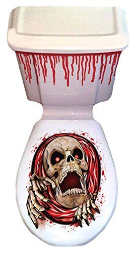 Halloween Toilet Horror Skeleton Decoration Set 