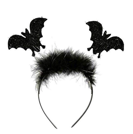 Halloween Glitter Black Bat Deeley Bopper band Hen Night Party Fancy Dress 
