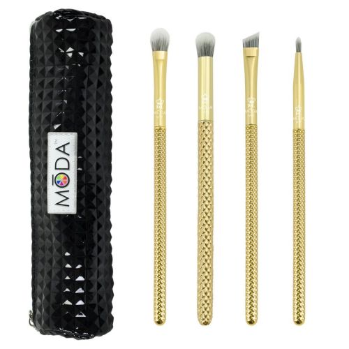           Moda Metallics Bold Eye Kit Brush Gift Set - Gold & Black