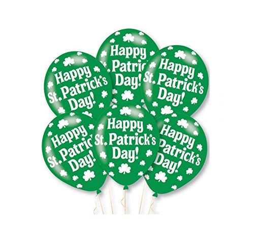 Amscan Happy St Patrick's Day Latex Balloon (Pack of 6) 