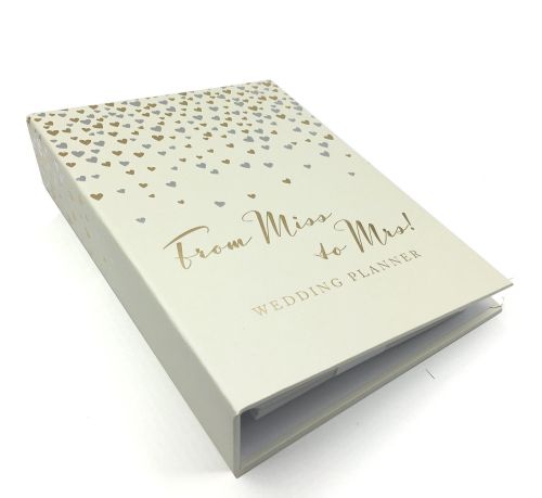 From Miss To Mrs Gold Silver Heart Wedding Planner Organiser Boxed 