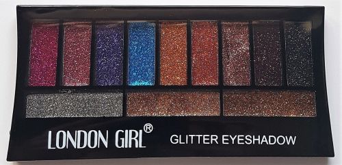 NEW Glitter Eye Shadow Palettes 12 Colours by London Girl - Glitter Eye Makeup 