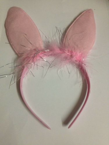 Pink Bunny Ears Headband / Aliceband 