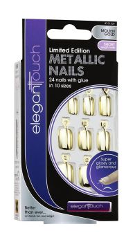 Elegant Touch Metallic Nails Limited Edition - Molten Gold