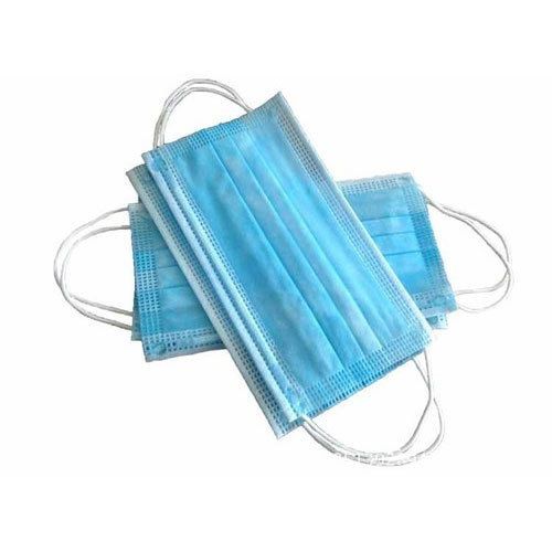 3 Ply Light Blue Disposable Face Mask - 17.5cm x 9.5cm (Pack of 6)