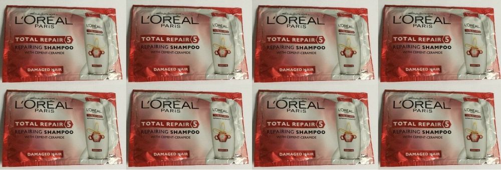  L'oreal Total Repair Shampoo Pack Of 8 10ml Each