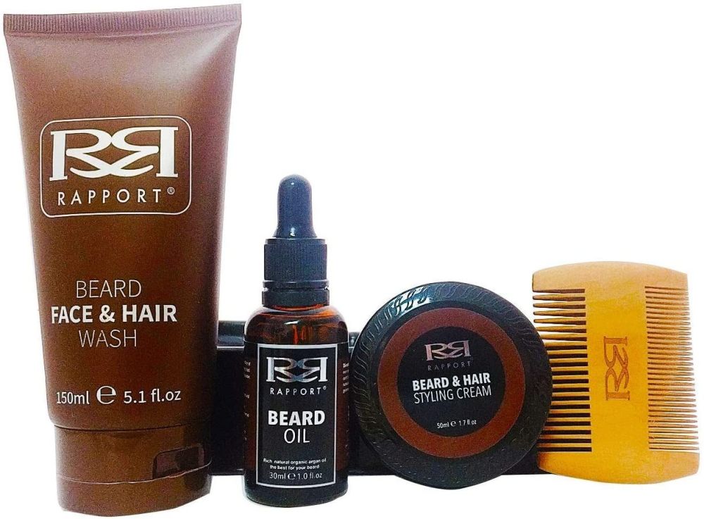                    Rapport Ultimate Beard Kit - 4 Piece Beard Mens Gift Set