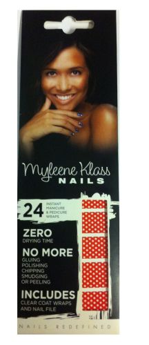 Myleene Klass Nail Wraps (2 pack) - Red & White