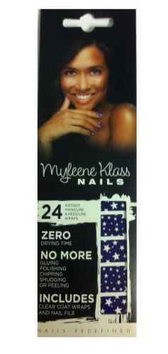  Myleene Klass Nail Wraps (2 pack) - Blue & White