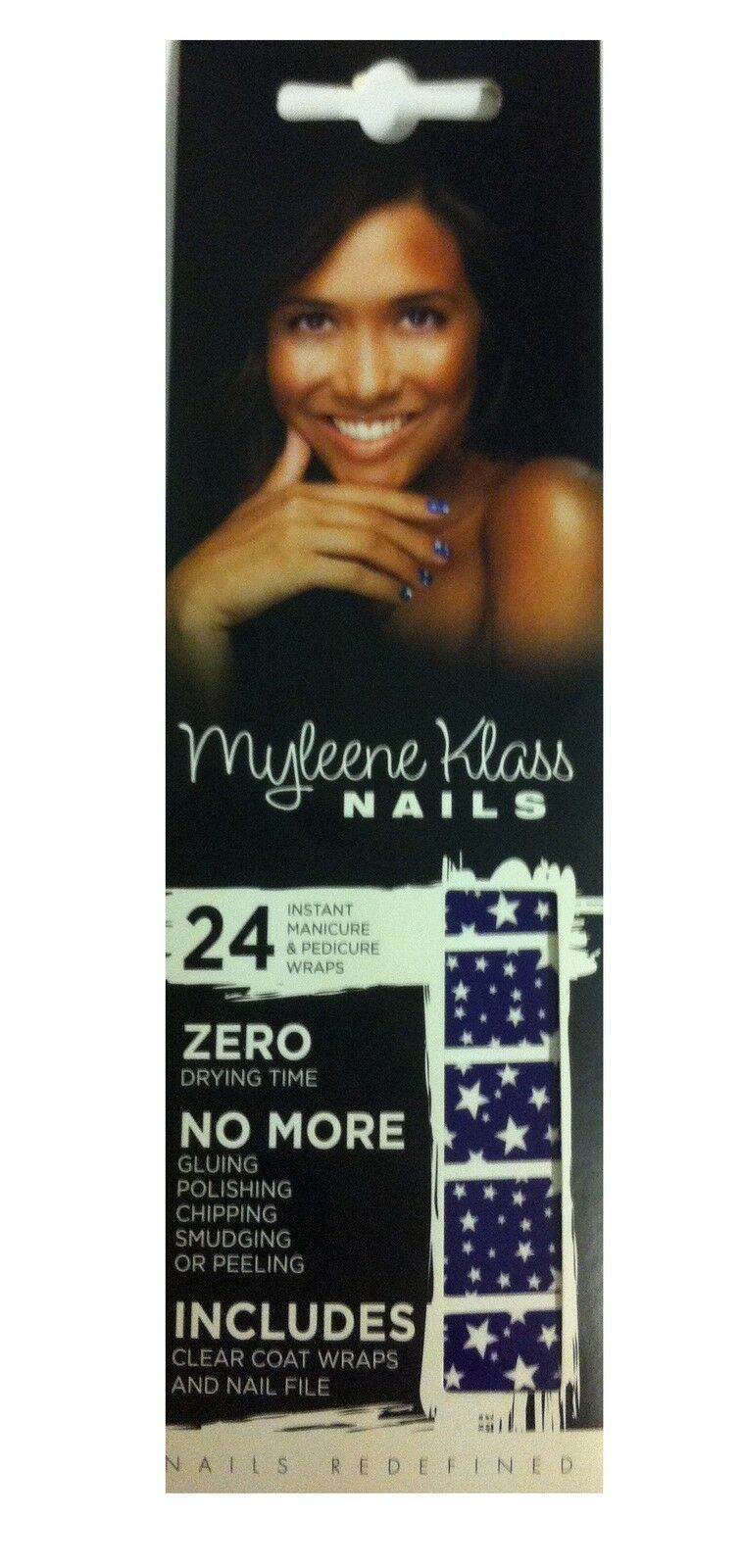  Myleene Klass Nail Wraps (2 pack) - Blue & White