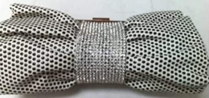 Dotty & Diamante Clutch Bag