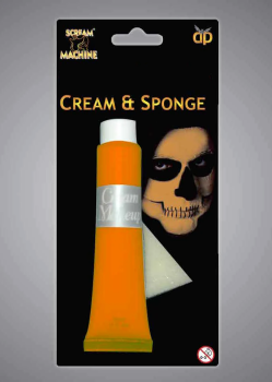    Scream Machine Orange Cream Make Up With Sponge - Halloween Dressing Up