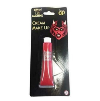     Scream Machine Red Devil Cream Make Up With Sponge - Halloween Dressing Up