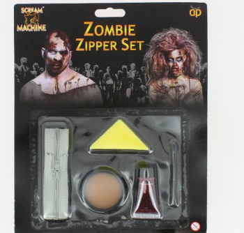      Halloween Scream Machine Zombie Zipper Set - Perfect For Halloween Dressing Up
