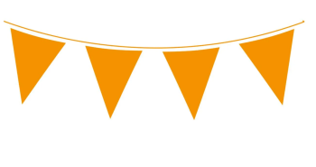   Large Orange Pennant / Bunting Banner - Perfect Decoration For Halloween - 10M