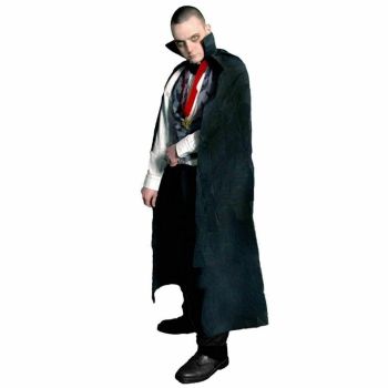 Dracula Adult Vampire Cape With Collar - Perfect For Halloween Dressing Up