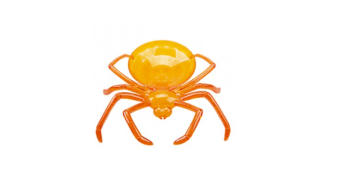 Plastic Bowl 24cm Spider Shaped - Perfect For Halloween Sweets / Treats - Orange