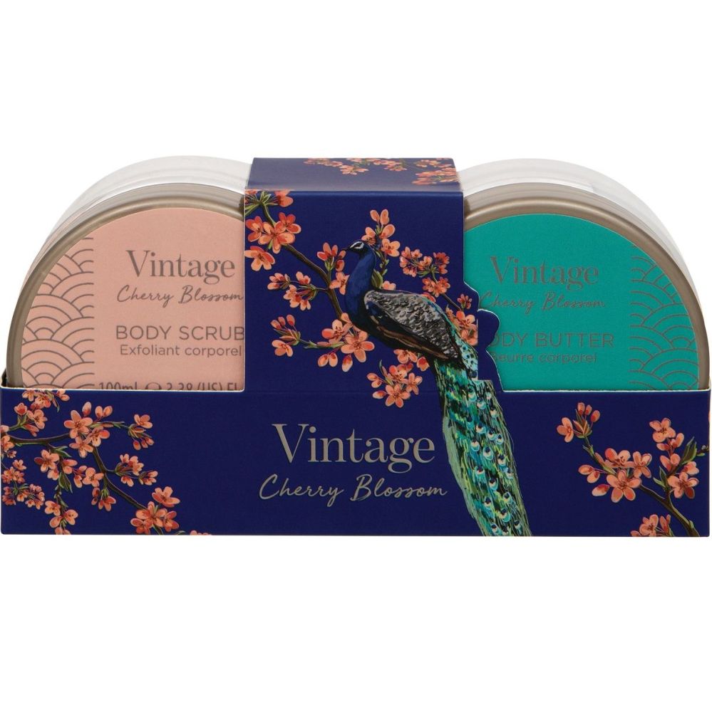 Body Collection Vintage Cherry Blossom Duo Gift Set - Perfect For Christmas