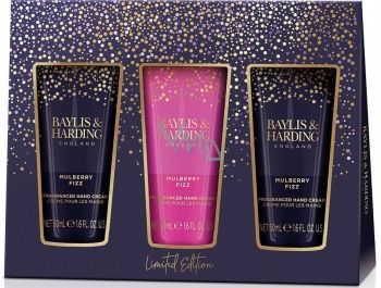 Baylis & Harding Trio Mulberry Fizz Hand Cream Gift Set - Perfect For Christmas