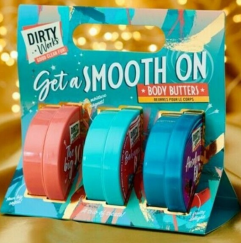 Dirty Works Get A Smooth On Body Butters Gift Set - Perfect For Christmas